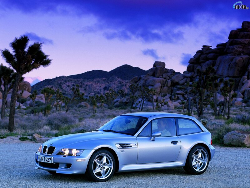 Silver BMW Z3 parked in desert