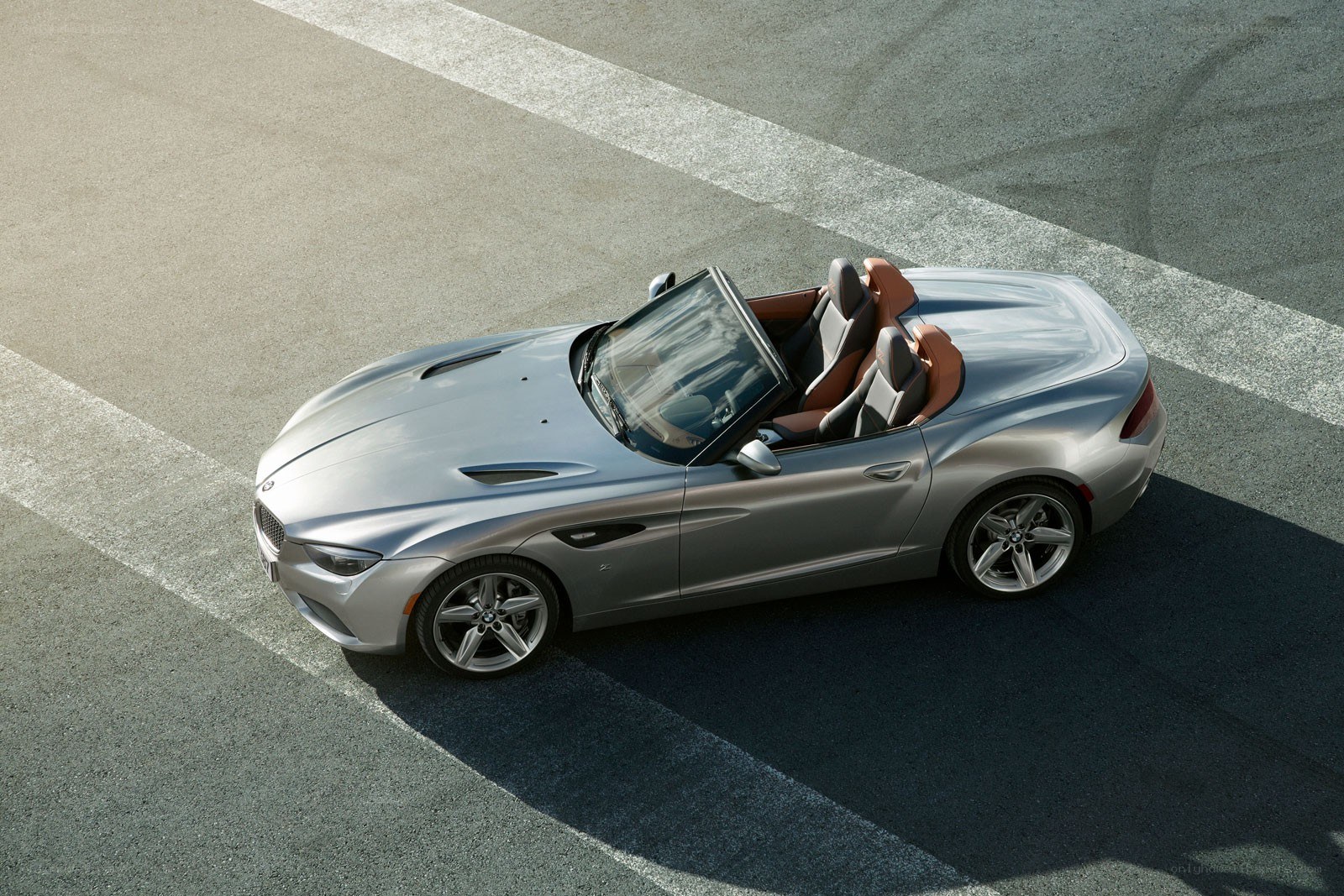 Silver BMW Z4 convertible