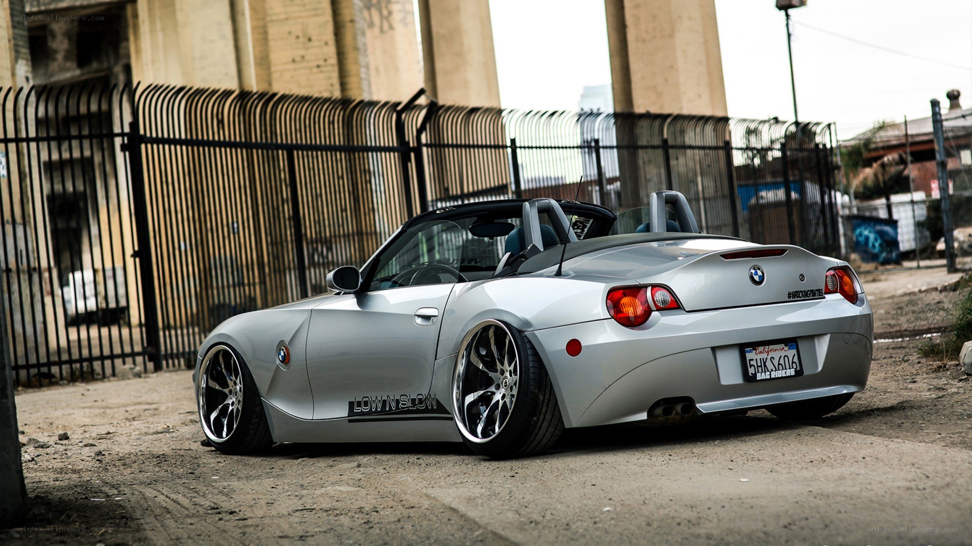 silver bmw z4 convertible