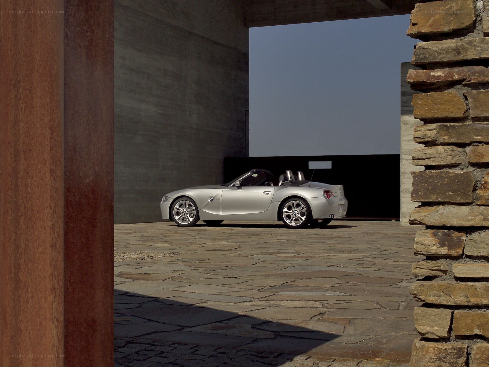 Silver BMW Z4 convertible
