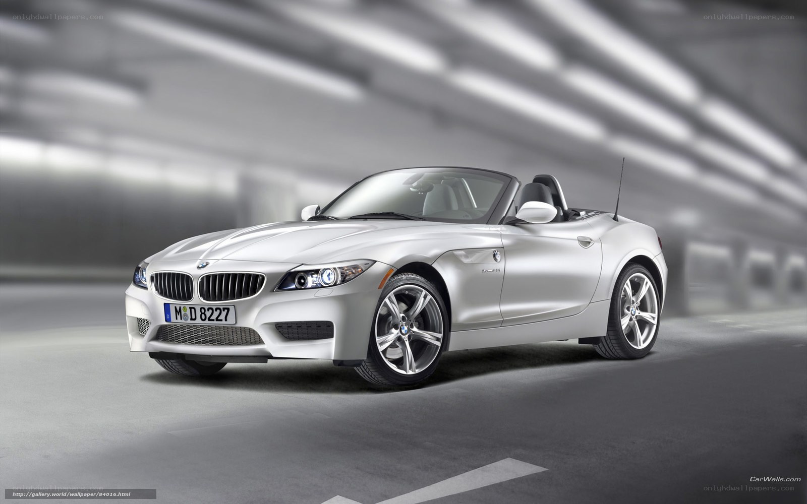 silver bmw z4 convertible