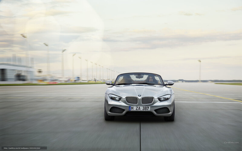 Silver BMW Z4 on runway