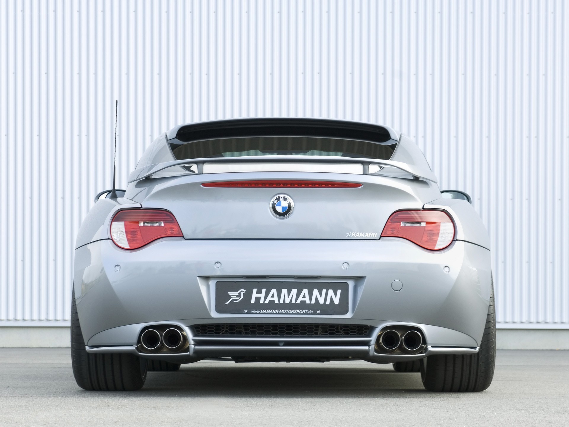 silver bmw z4 rear view