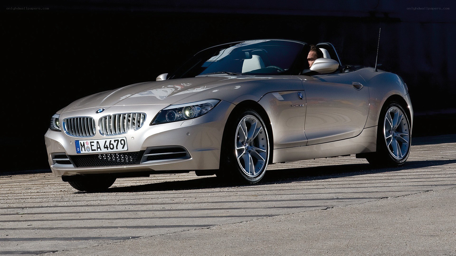 silver bmw z4 roadster
