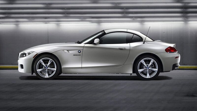 silver bmw z4 sports car