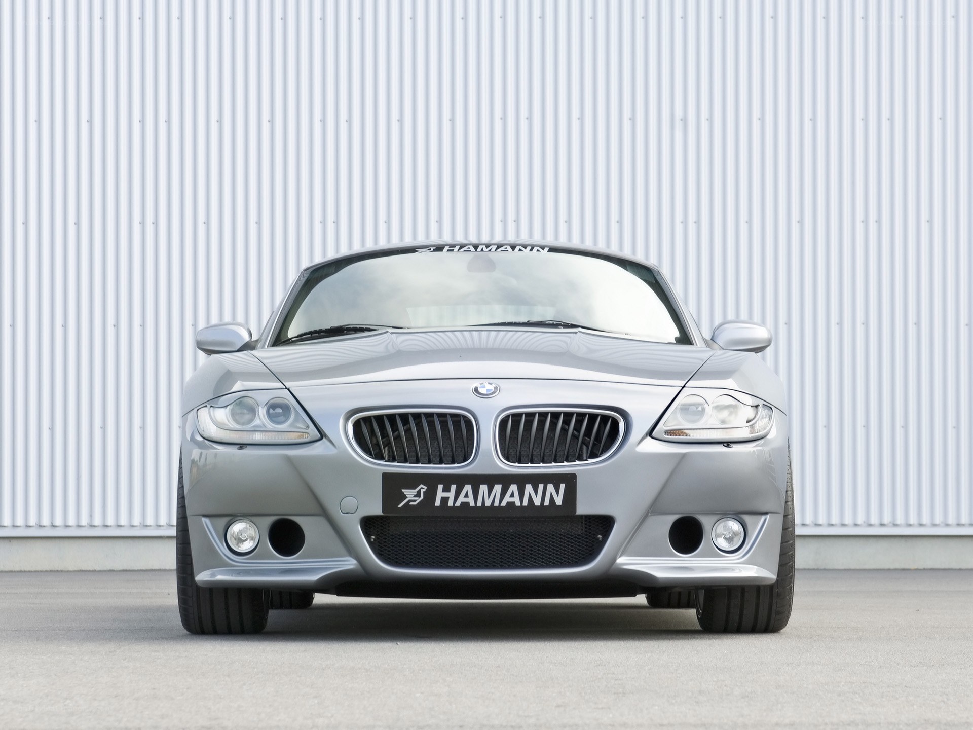 Silver BMW Z4 with Hamann modifications