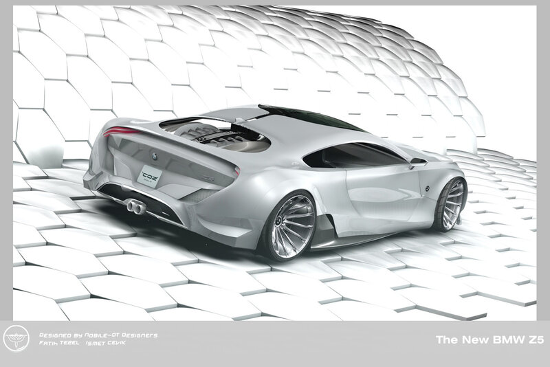 Silver BMW Z5 Concept Car