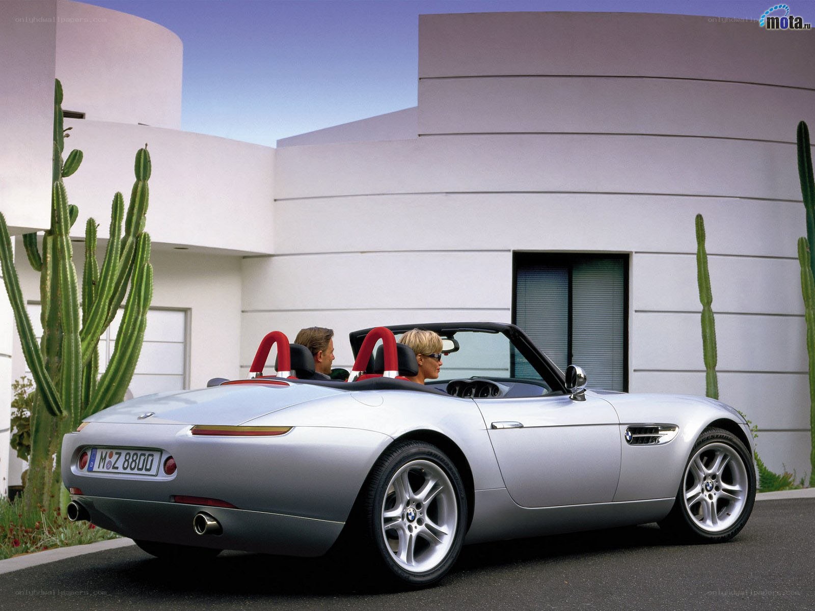 Silver BMW Z8 convertible