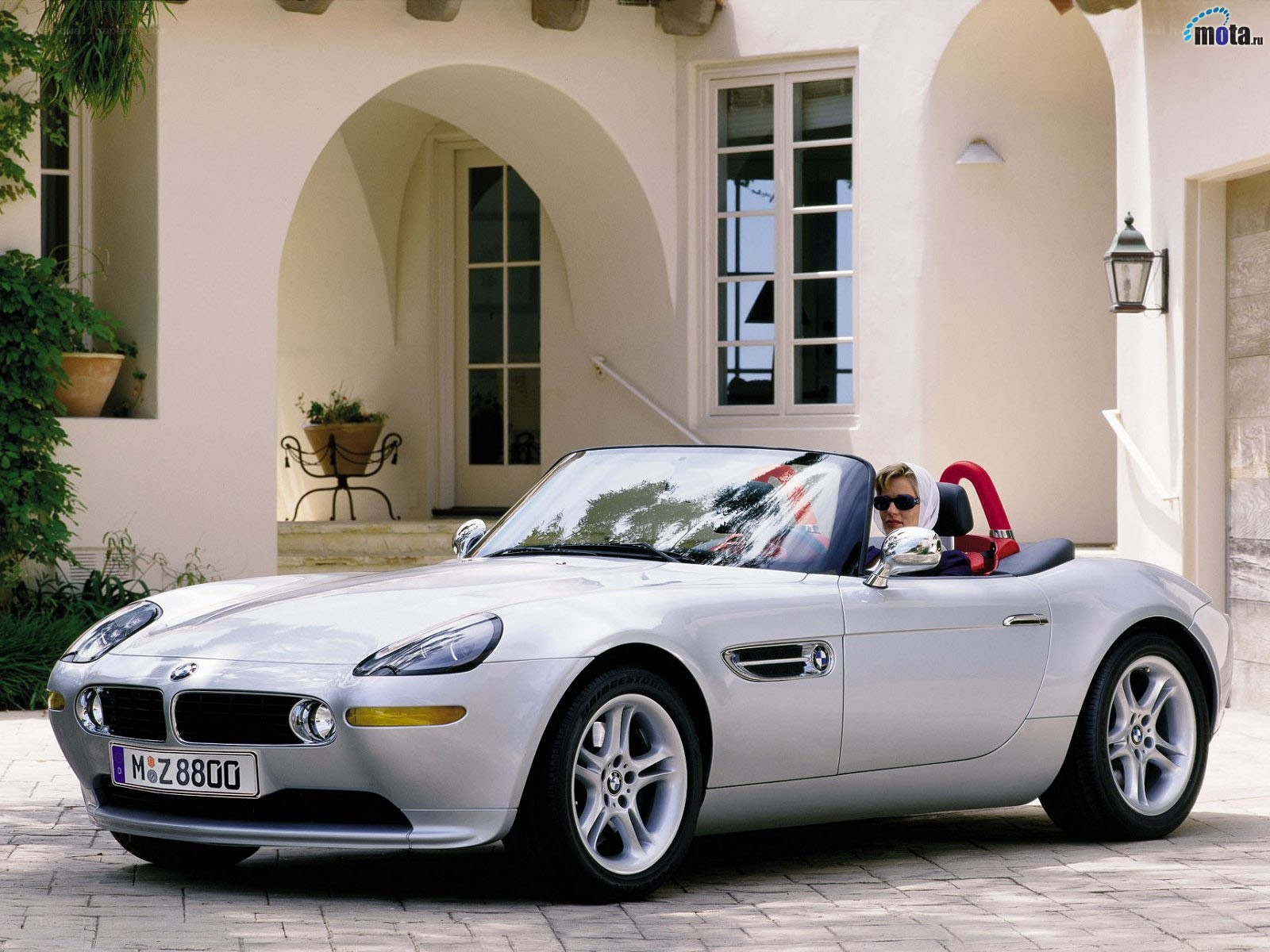 Silver BMW Z8 convertible