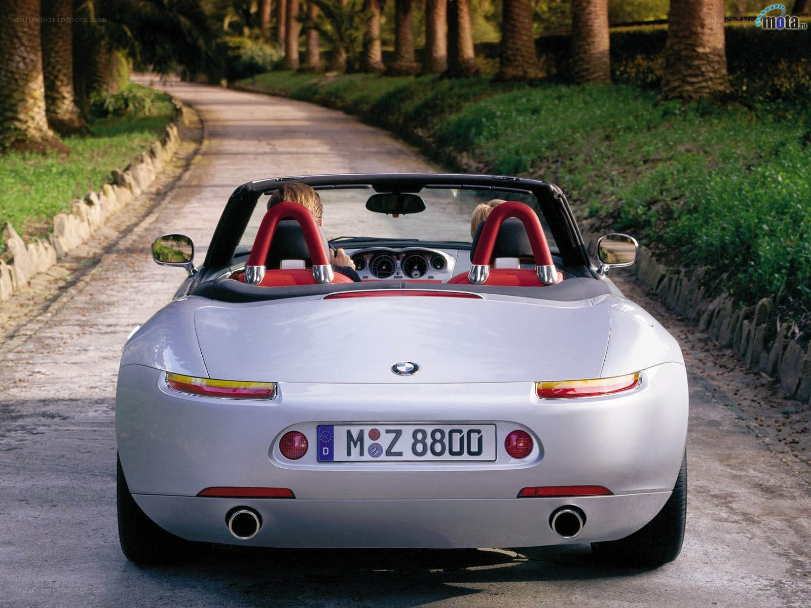 Silver BMW Z8 convertible