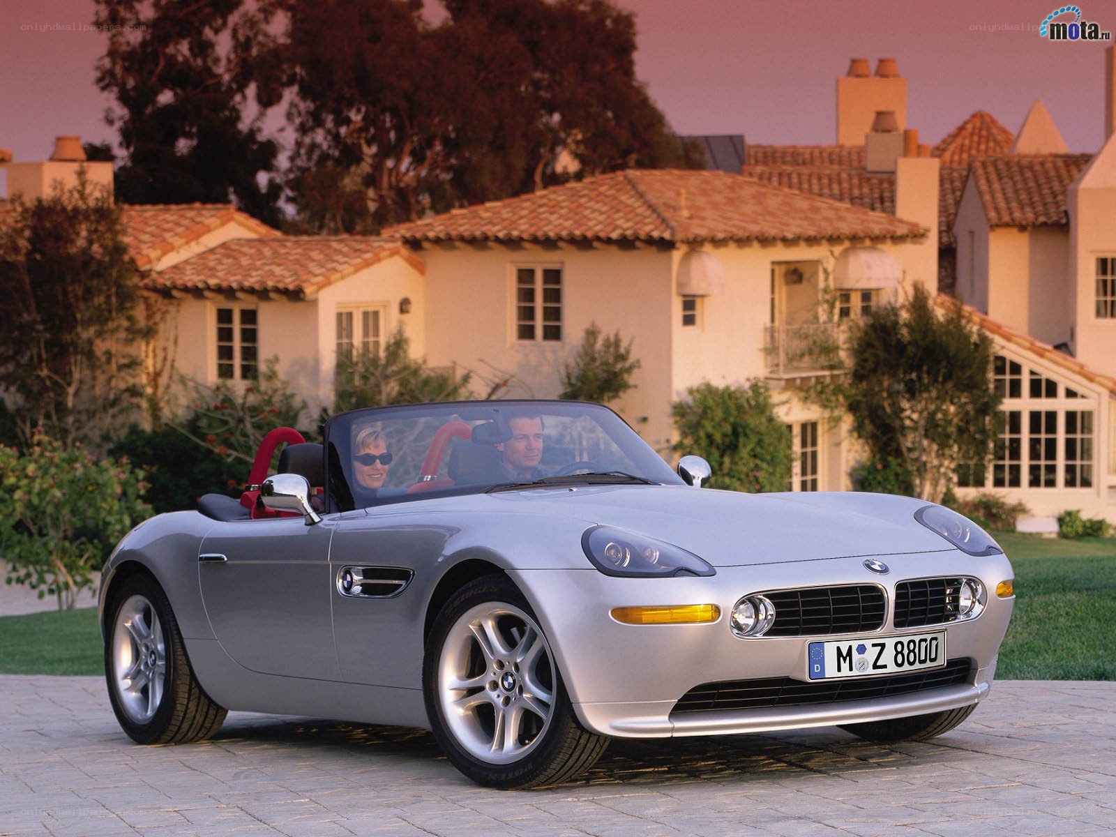 Silver BMW Z8 convertible