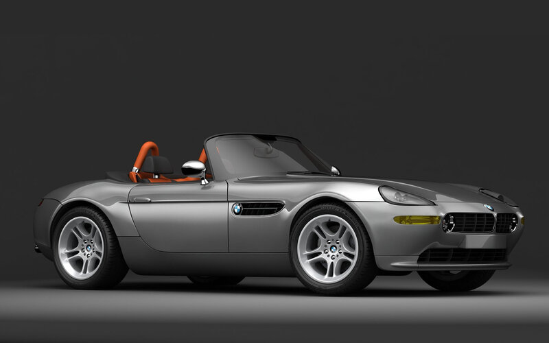 silver bmw z8 convertible