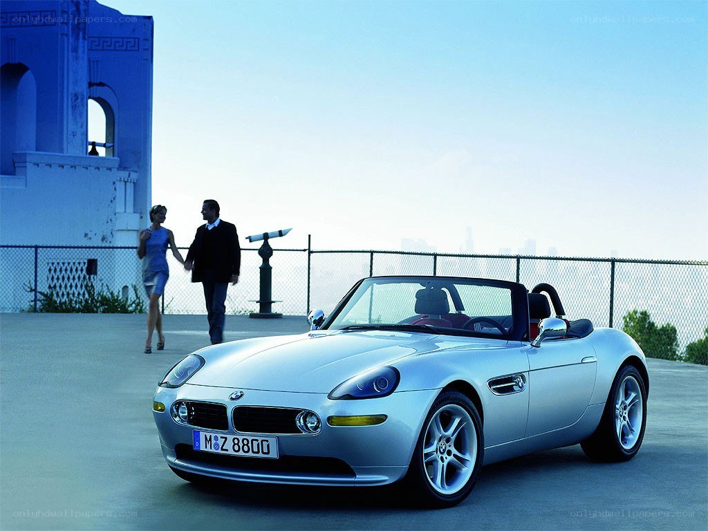 Silver BMW Z8 convertible