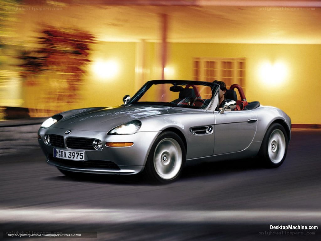 Silver BMW Z8 convertible
