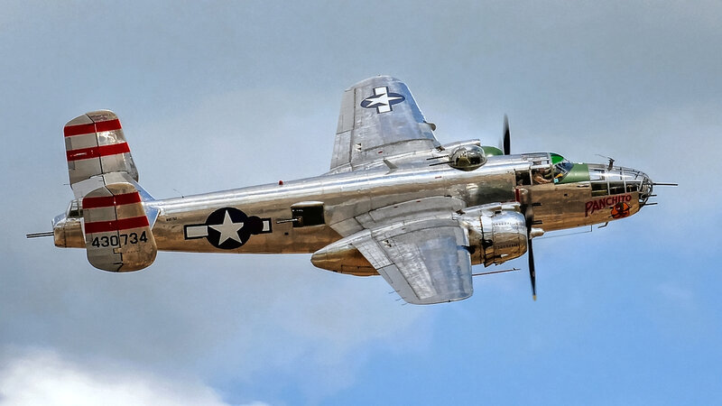 Silver Bomber Aircraft — Blue, Dynamic