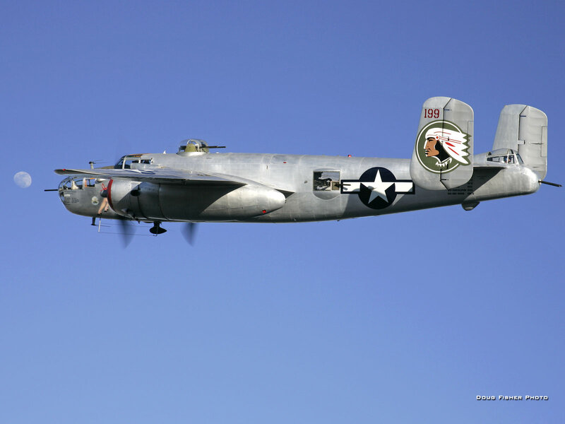 Silver Bomber Aircraft — Blue, Serene