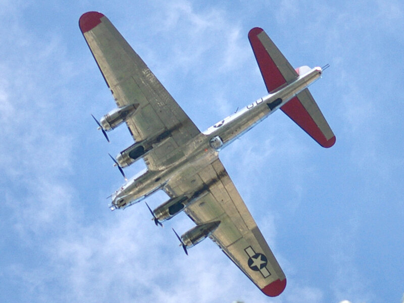 Silver Bomber Aircraft — Blue