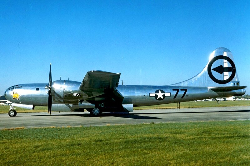 Silver Bomber Aircraft — Calm, Afternoon