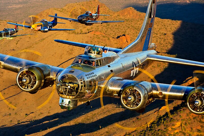 Silver Bomber Aircraft — Dramatic
