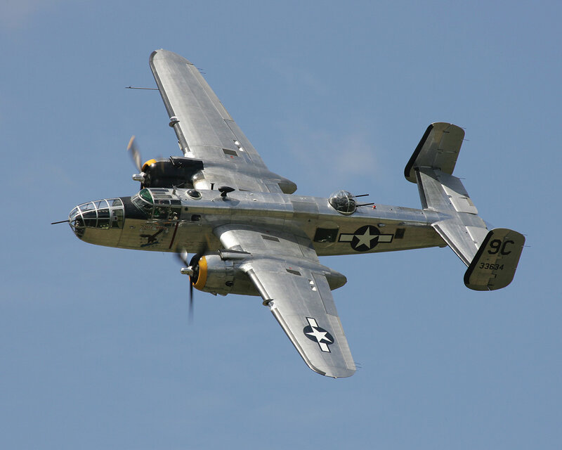 Silver Bomber Aircraft — Gray, Calm