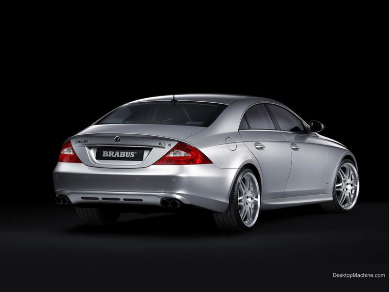 silver brabus car rear view