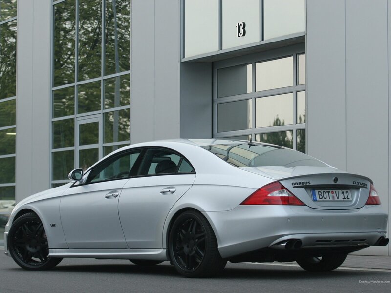 silver brabus cls v12 sedan