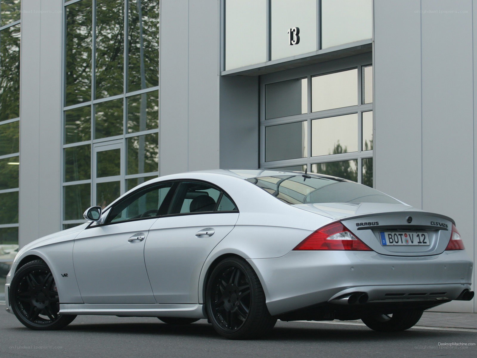 silver brabus cls v12 sedan