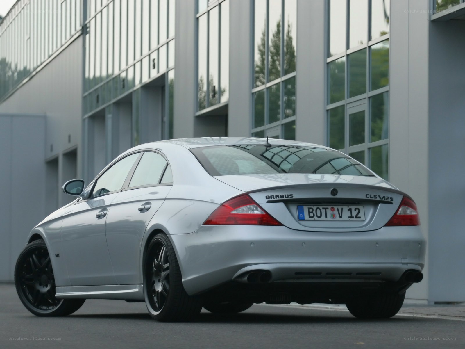 silver brabus cls v8s sedan