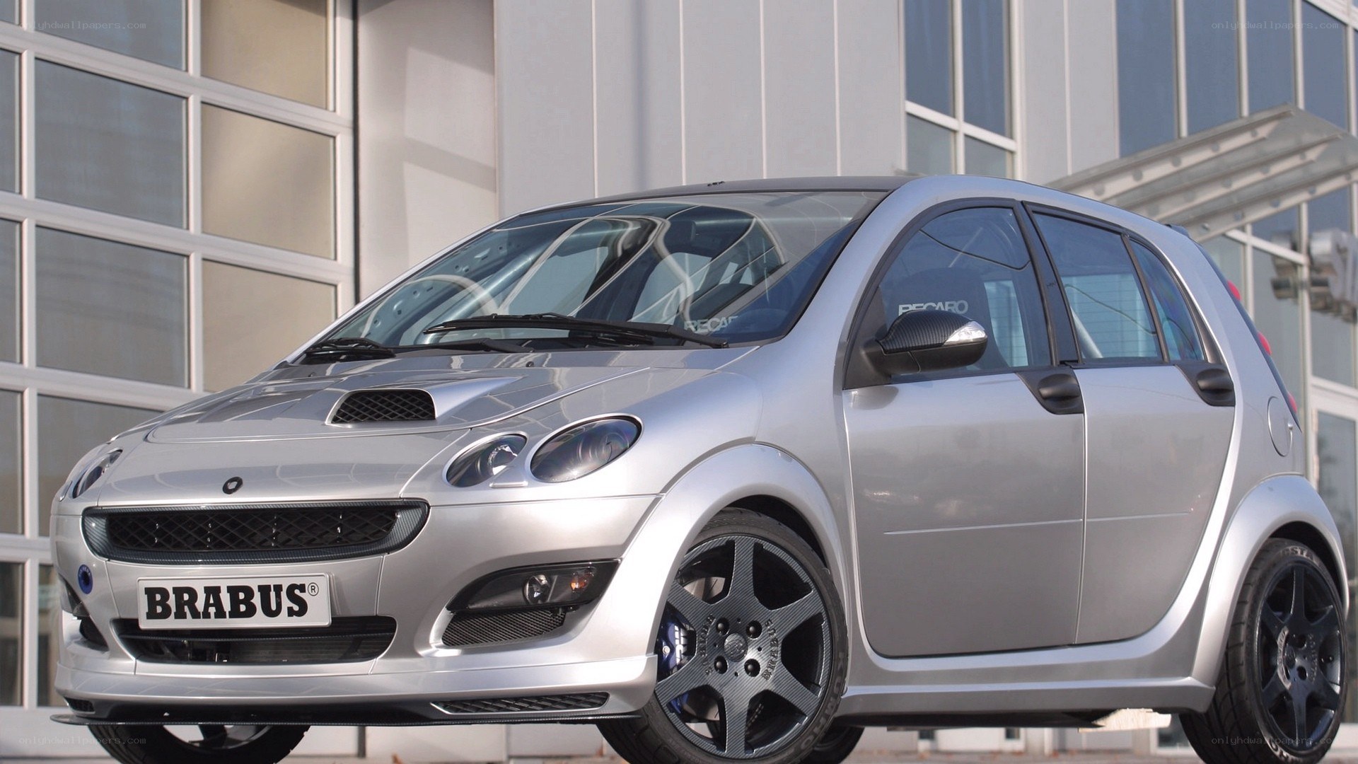 Silver Brabus Smart car