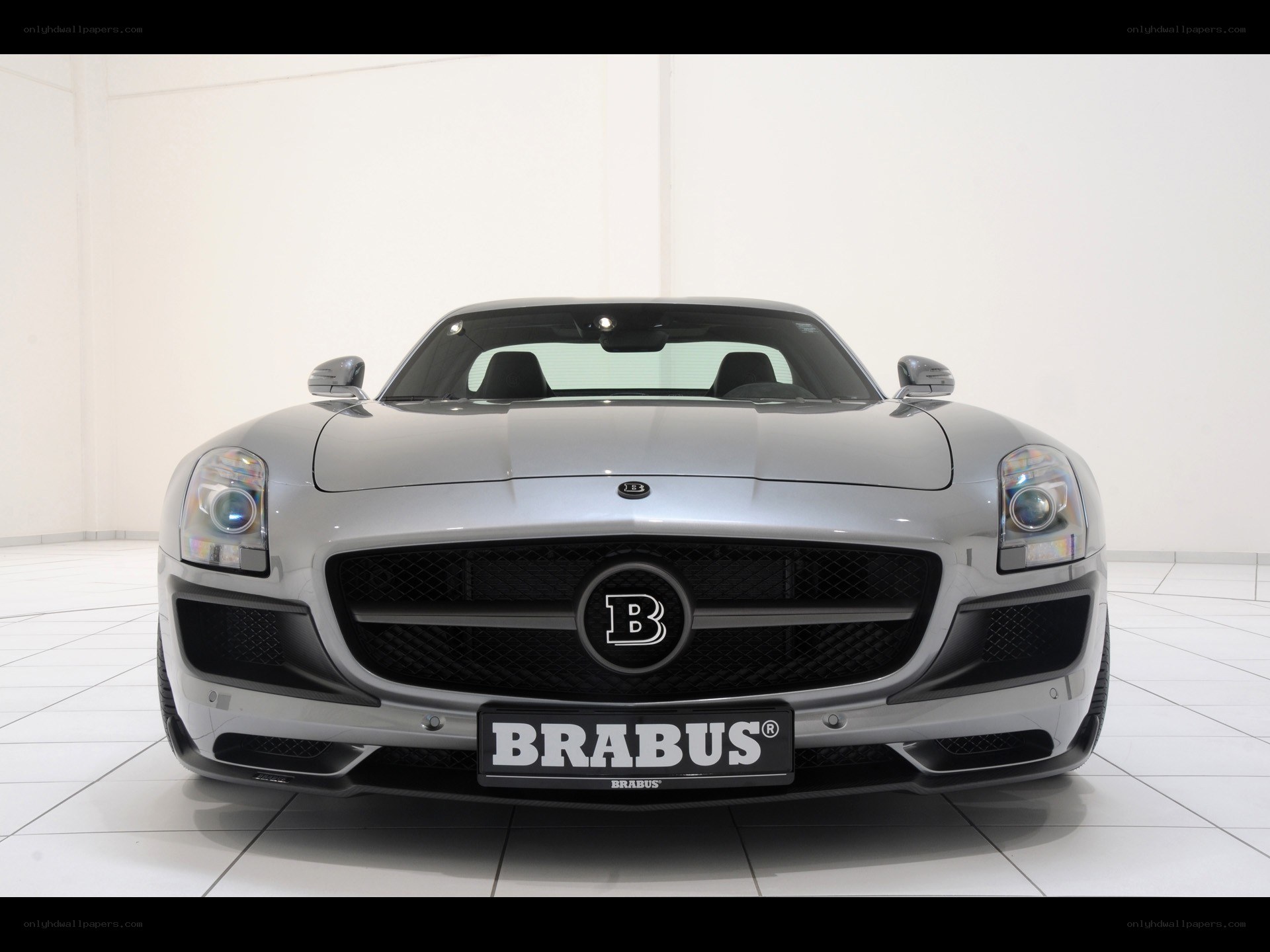 Silver Brabus sports car