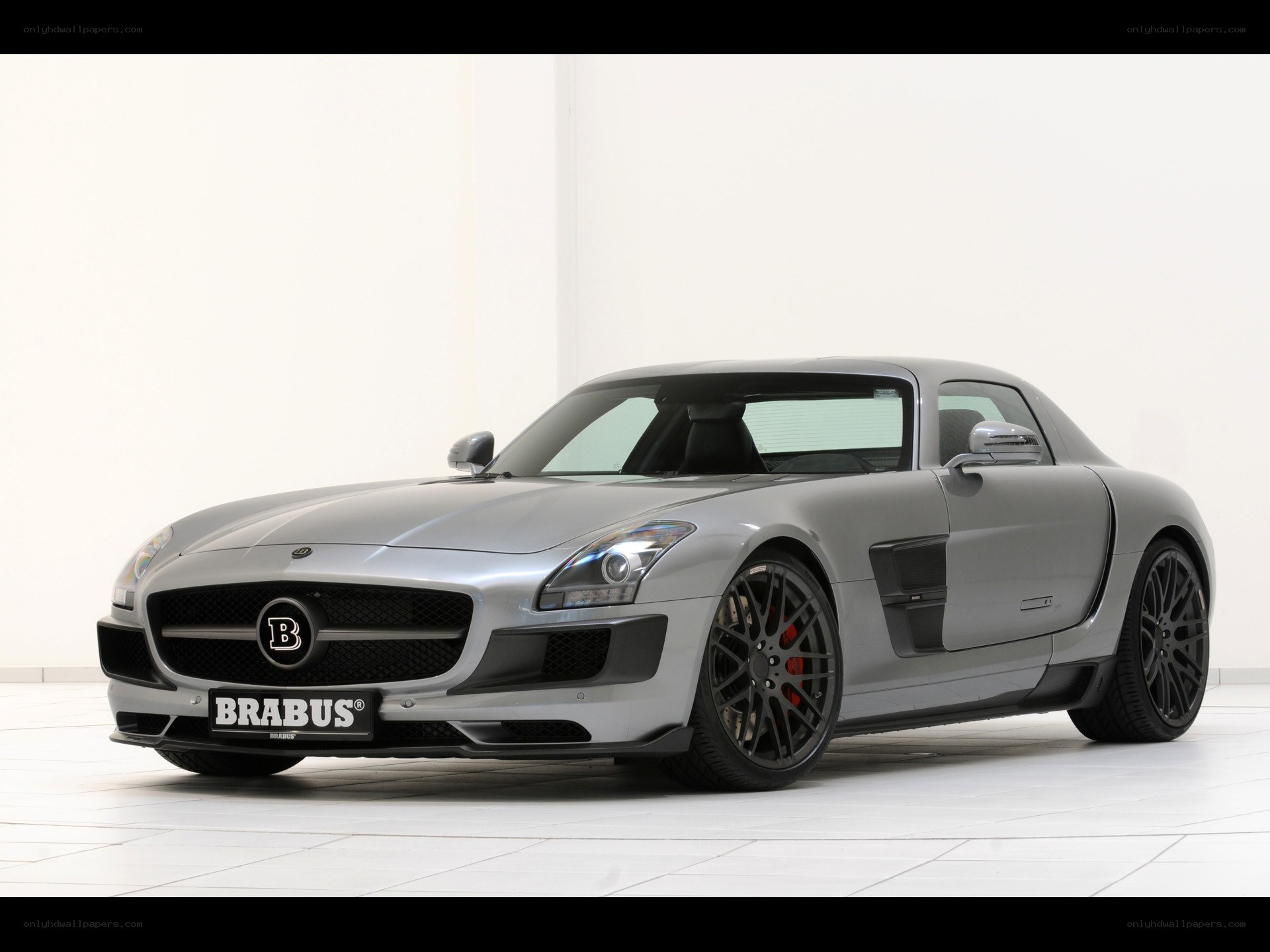 Silver Brabus sports car