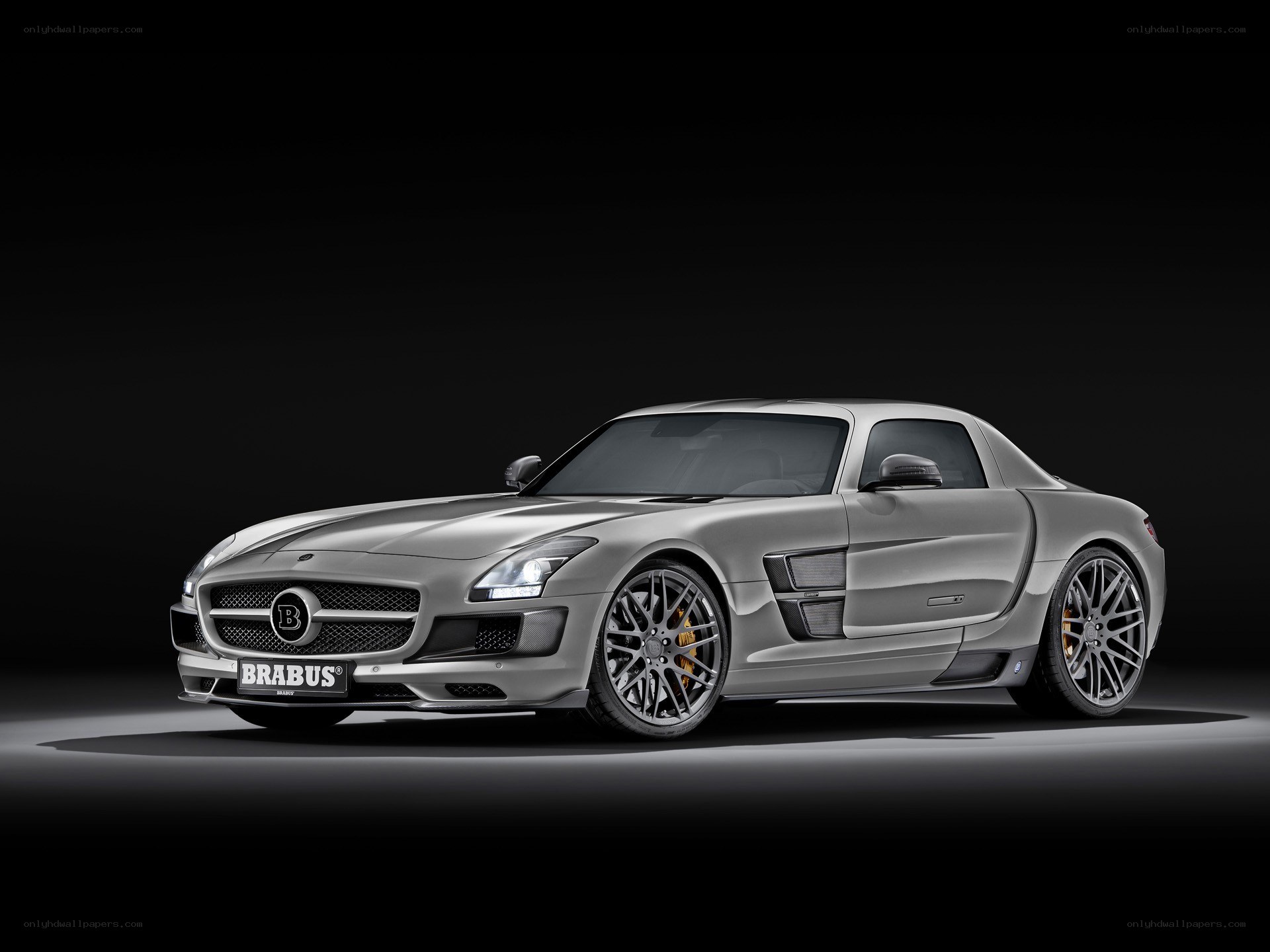 Silver Brabus sports car