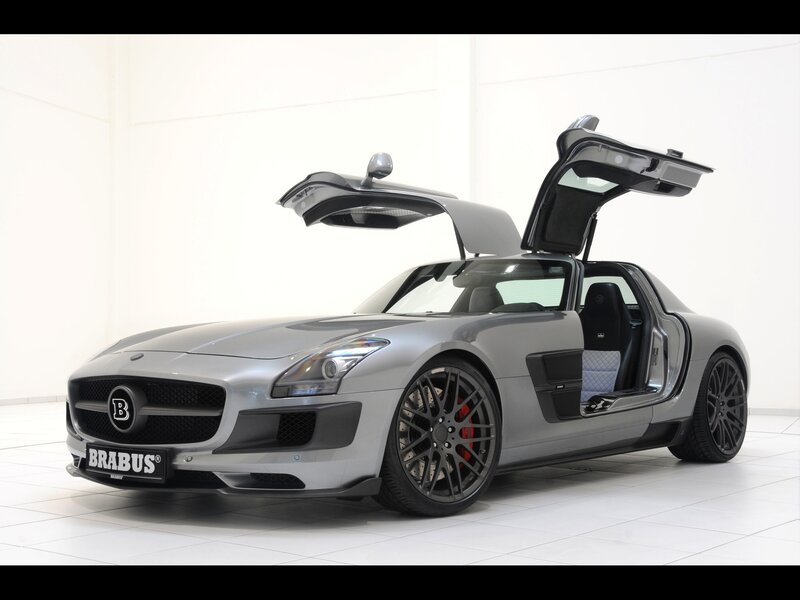 Silver Brabus sports car