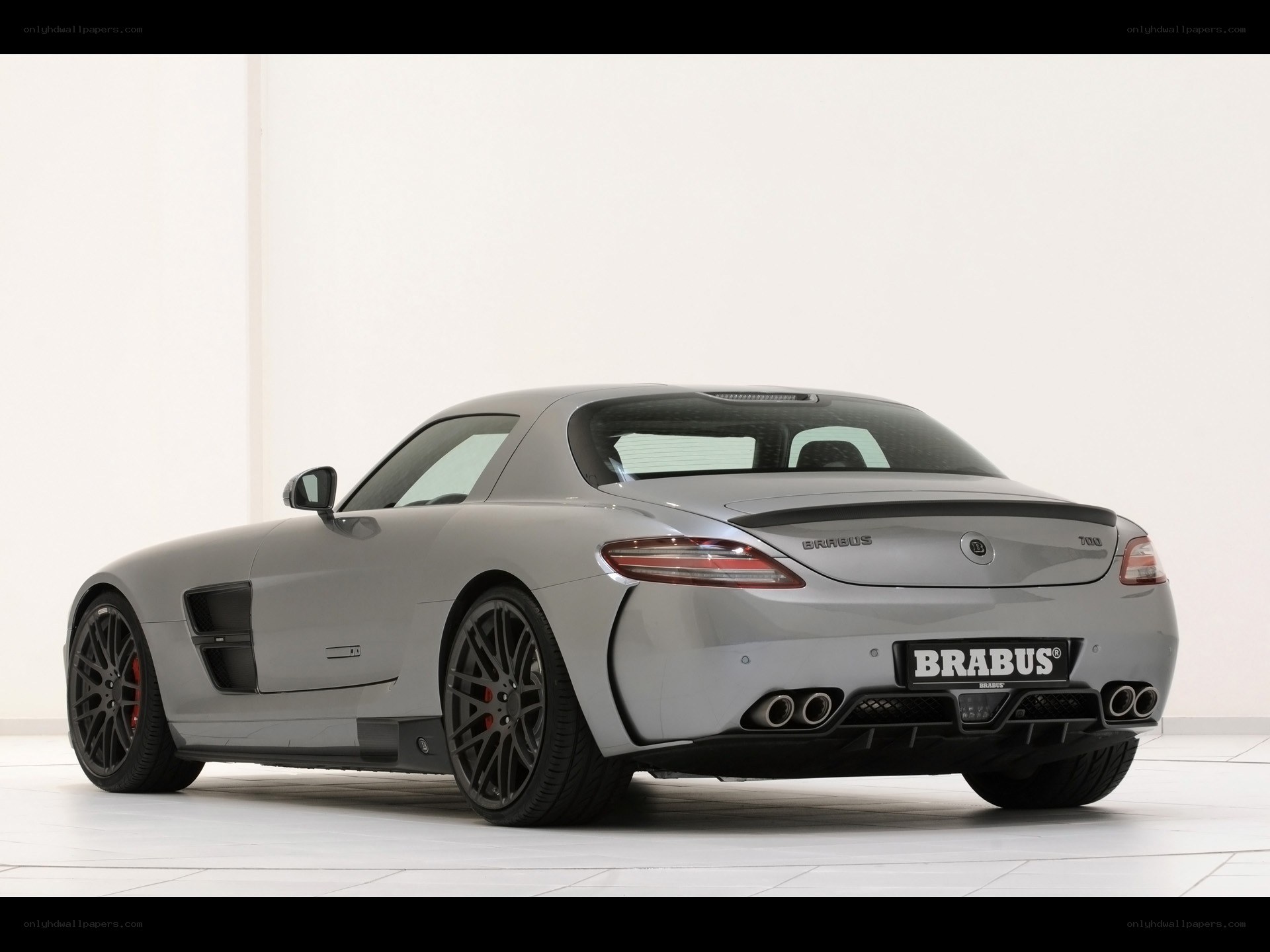 Silver Brabus sports car