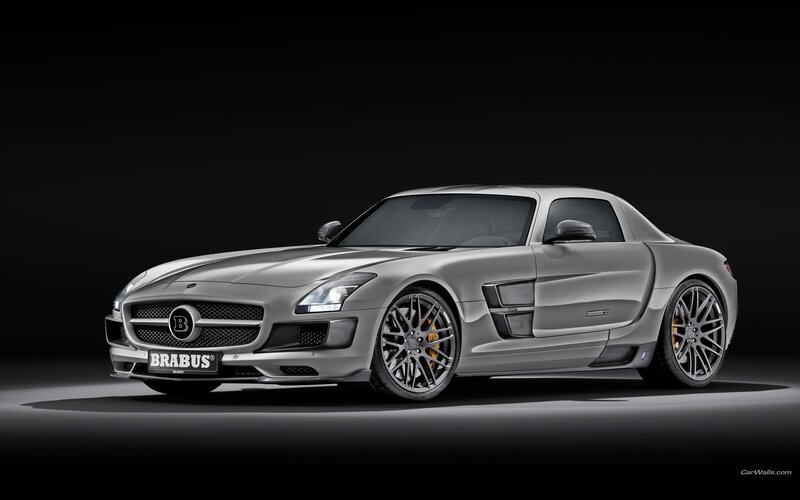 silver brabus sports car