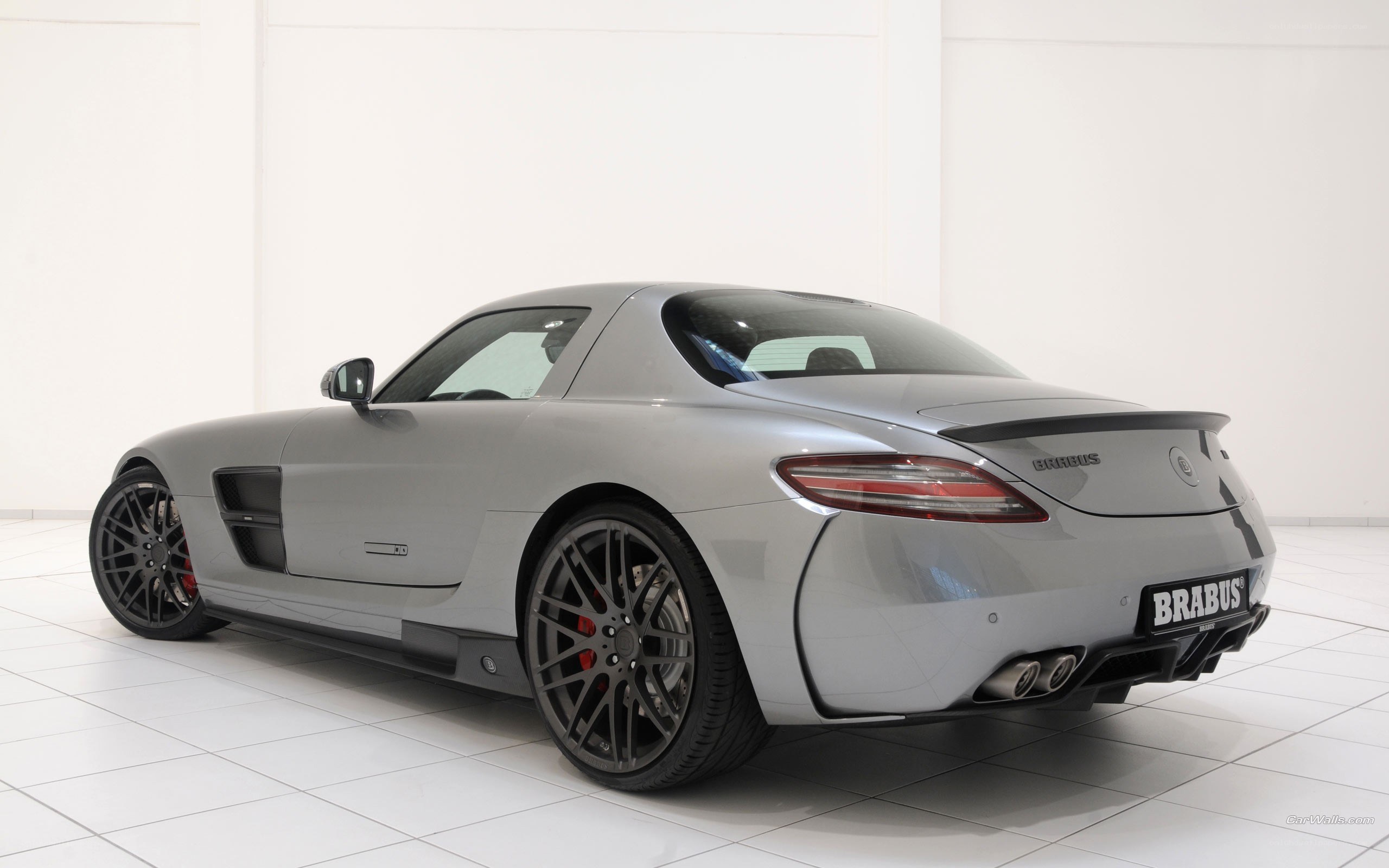 silver brabus sports car