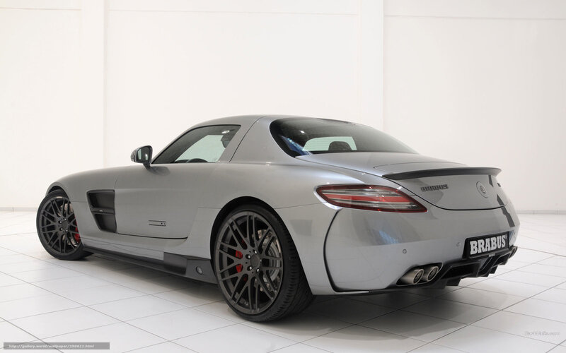 silver brabus sports car