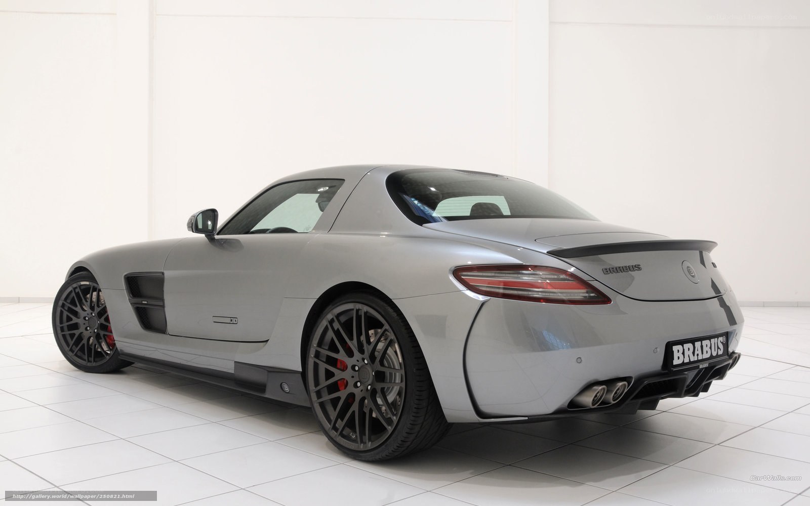 silver brabus sports car