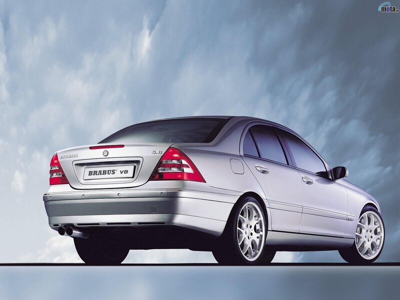 silver brabus v8 sedan
