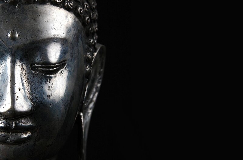 Silver Buddha Statue