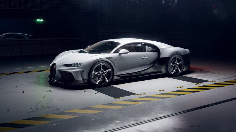 Silver Bugatti Chiron