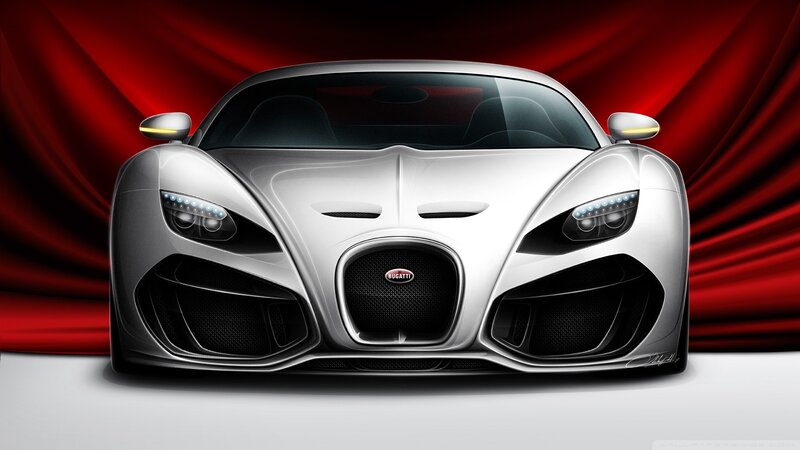 Silver Bugatti Hypercar
