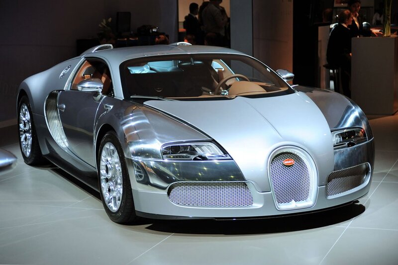 Silver Bugatti Veyron — Dramatic, Photograph, Car