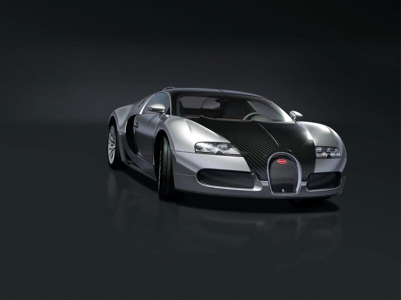 Silver Bugatti Veyron — Dramatic, Photograph