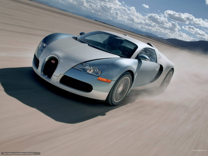 Silver Bugatti Veyron — Dynamic, Afternoon