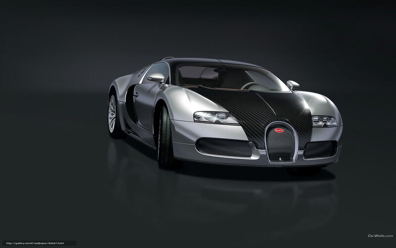 Silver Bugatti Veyron — Gray, Dramatic, 3d Render