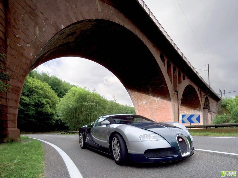Silver Bugatti Veyron — Gray, Dramatic, Afternoon