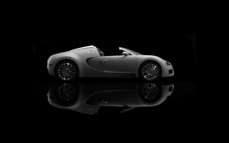 Silver Bugatti Veyron — Gray, Dramatic, Photograph
