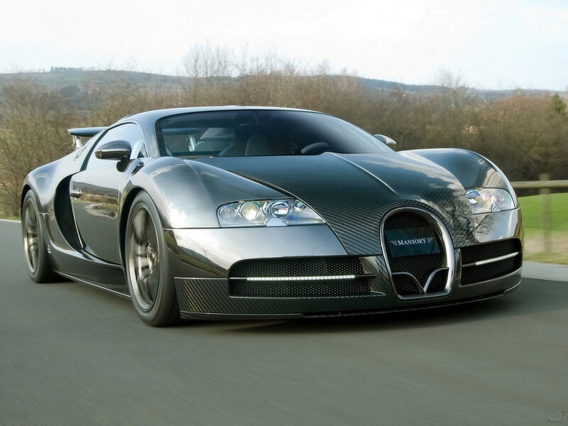 Silver Bugatti Veyron — Gray, Dynamic
