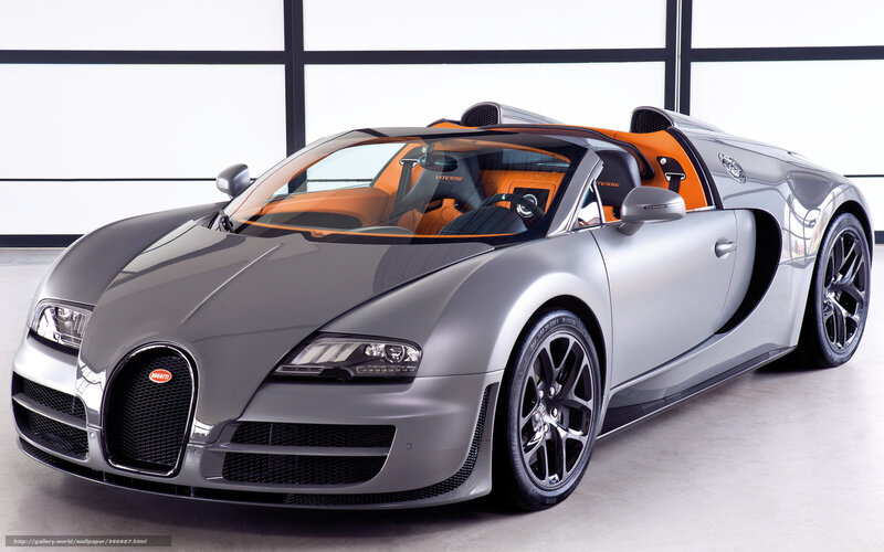 Silver Bugatti Veyron — Gray, Modern